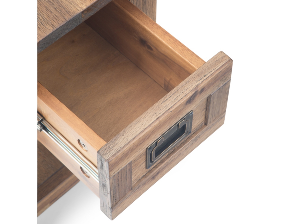 Simpli Home Monroe Narrow Accent Side Table, Rustic Natural Aged Brown, large