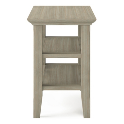 Simpli Home Acadian Narrow Accent Side Table, Distressed Gray, large