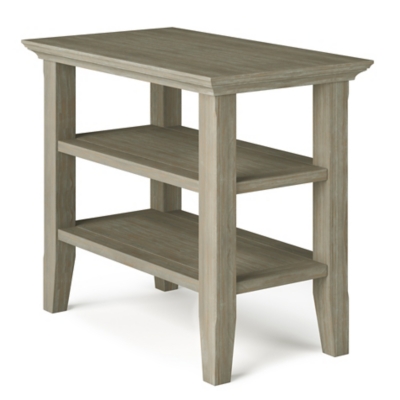 Simpli Home Acadian Narrow Accent Side Table, Distressed Gray, large