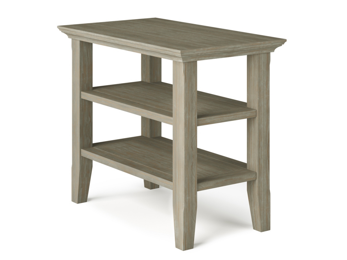 Simpli Home Acadian Narrow Accent Side Table, Distressed Gray, large