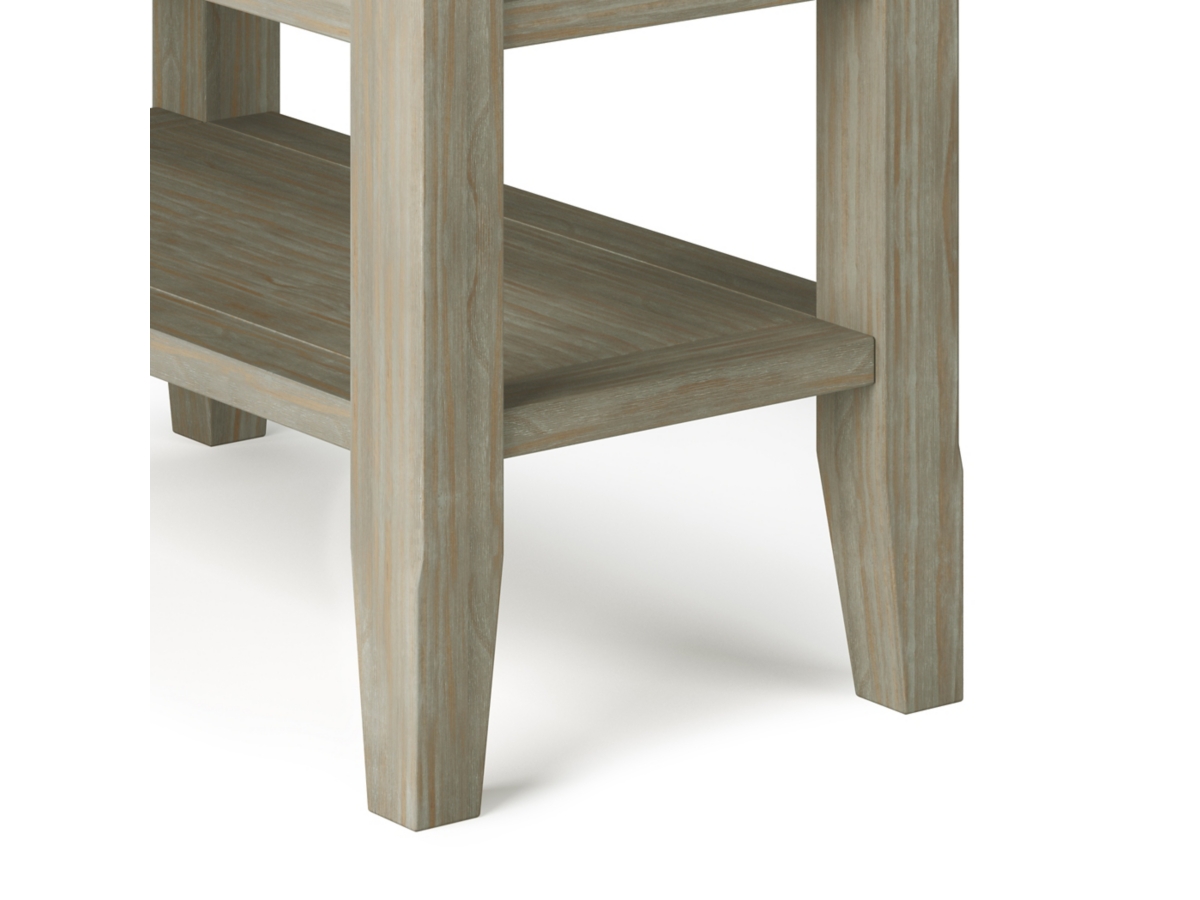 Simpli Home Acadian Narrow Accent Side Table, Distressed Gray, large