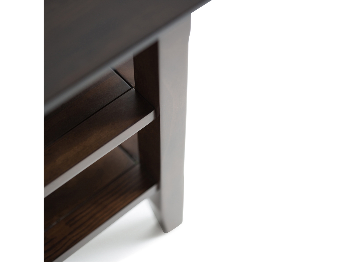 Simpli Home Acadian Narrow Accent Side Table, Brunette Brown, large