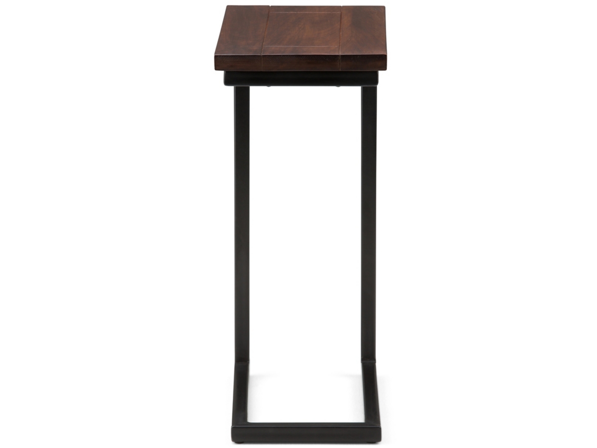 Simpli Home Skyler C Side Table, Dark Cognac Brown, large