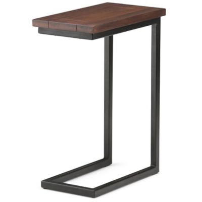 Simpli Home Skyler C Side Table, Dark Cognac Brown, large