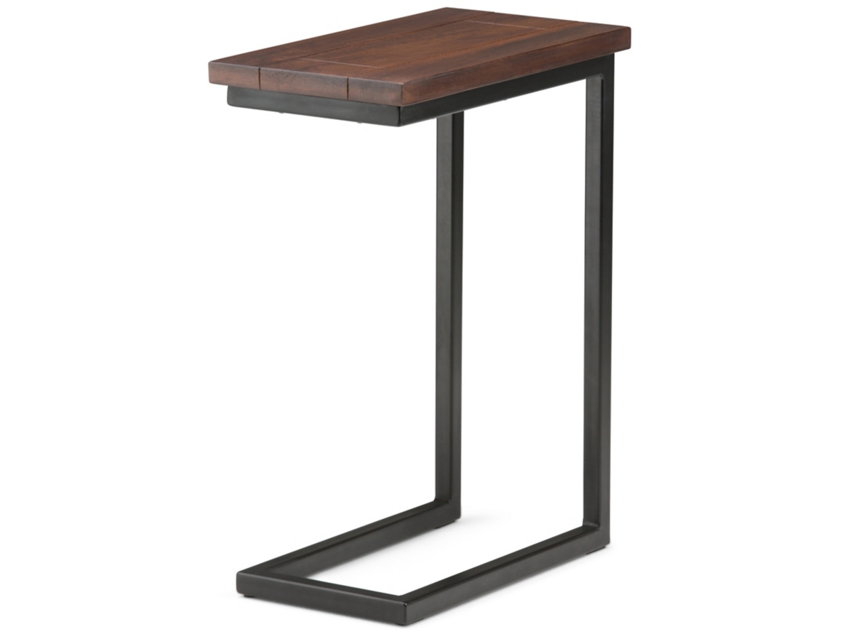Simpli Home Skyler C Side Table, Dark Cognac Brown, large