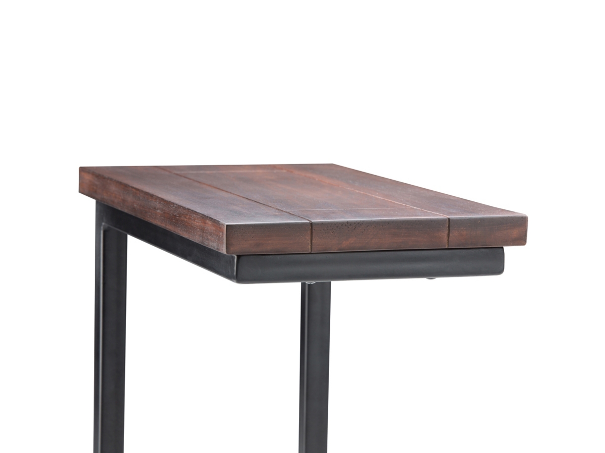 Simpli Home Skyler C Side Table, Dark Cognac Brown, large