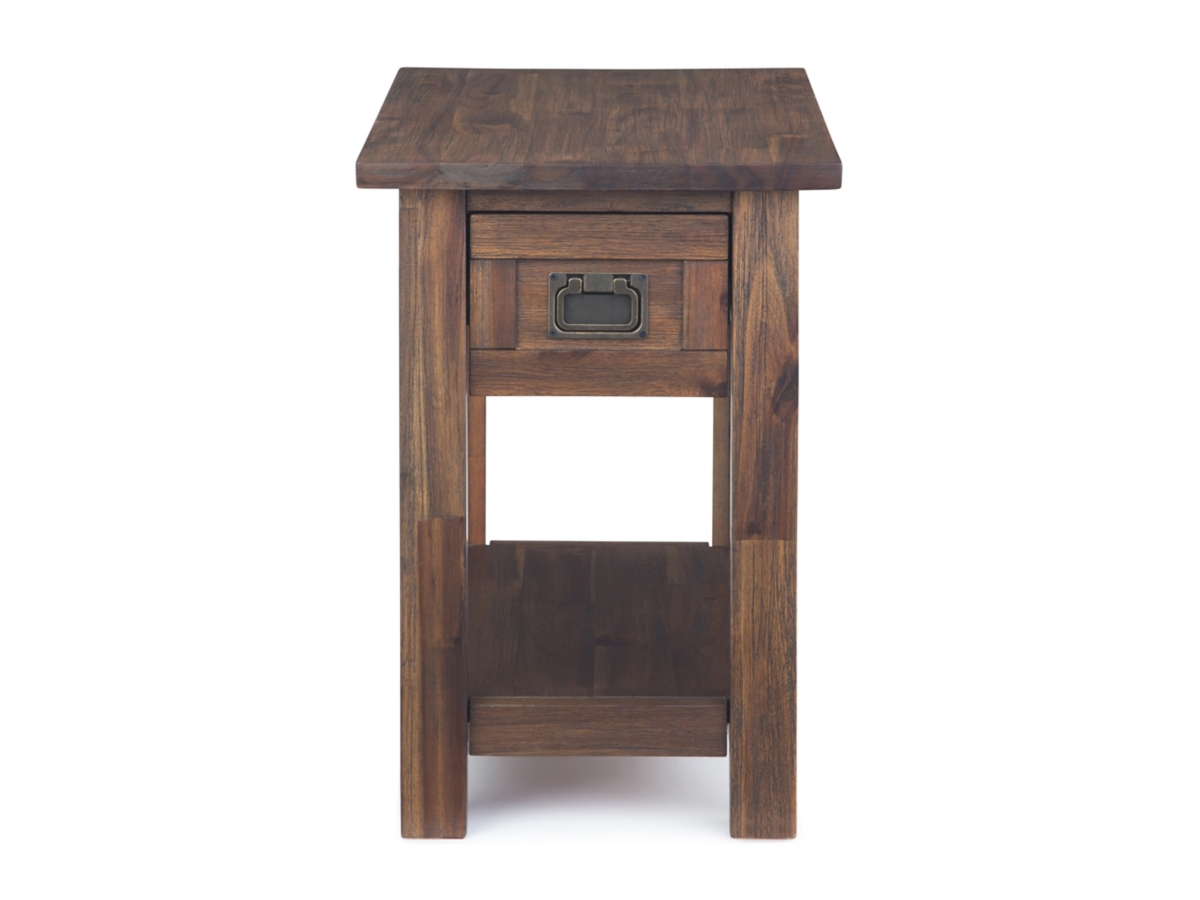 Simpli Home Monroe Narrow Accent Side Table, Distressed Charcoal Brown, large