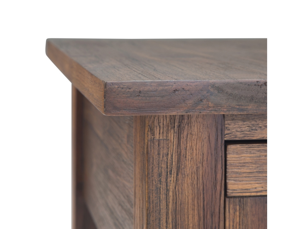 Simpli Home Monroe Narrow Accent Side Table, Distressed Charcoal Brown, large