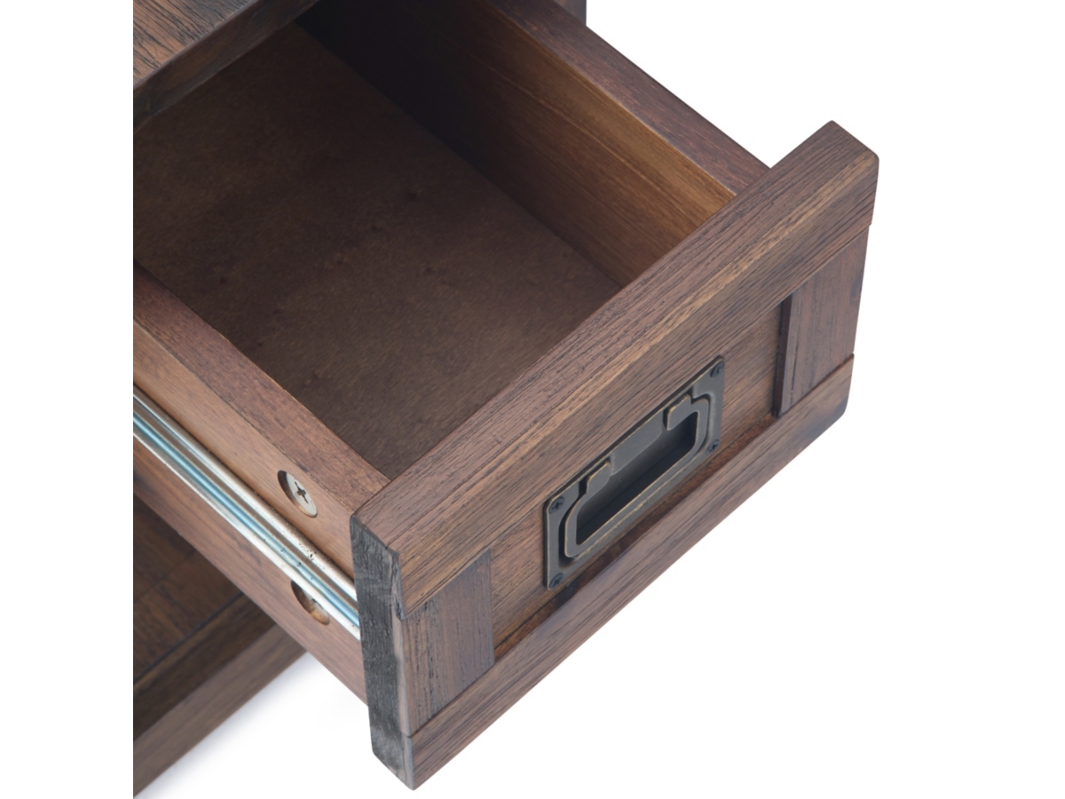 Simpli Home Monroe Narrow Accent Side Table, Distressed Charcoal Brown, large