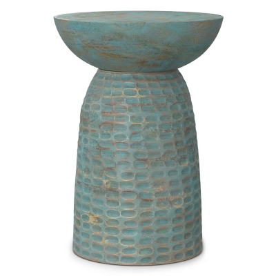 Simpli Home Boyd Wooden Accent Table, Teal Wash, large