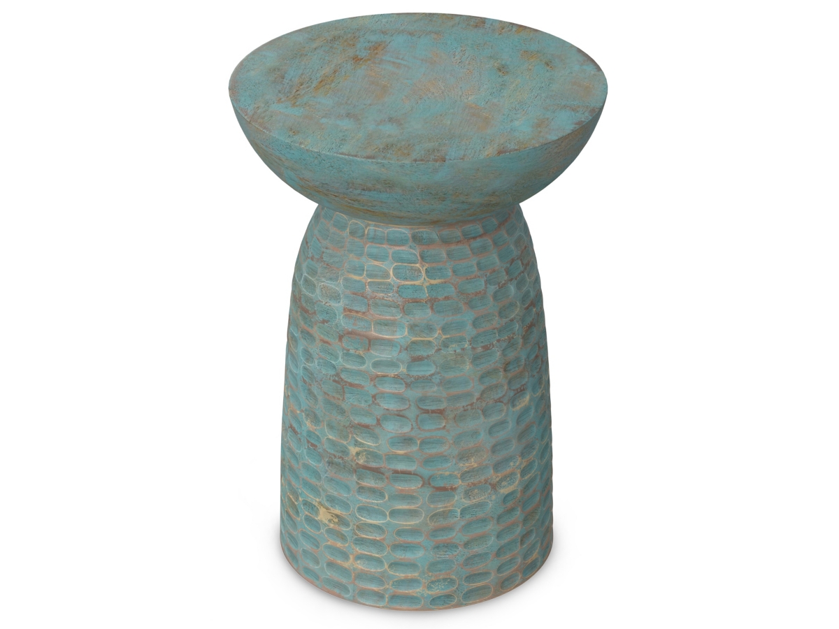 Simpli Home Boyd Wooden Accent Table, Teal Wash, large