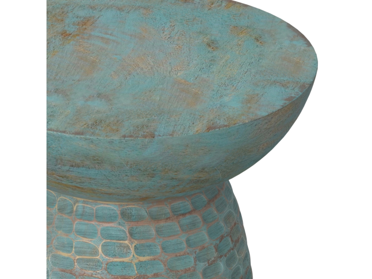 Simpli Home Boyd Wooden Accent Table, Teal Wash, large