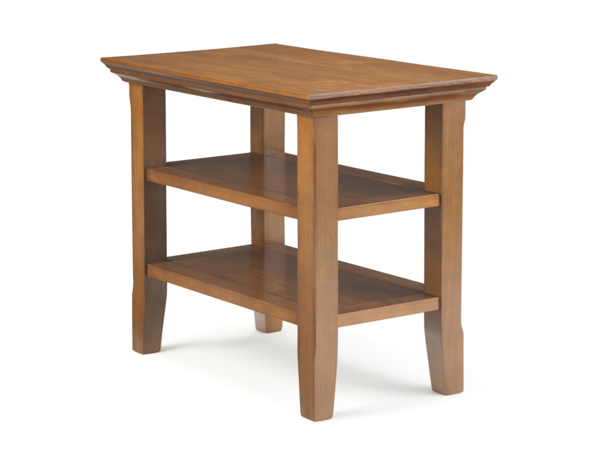 Simpli Home Acadian Narrow Accent Side Table, Light Golden Brown, large