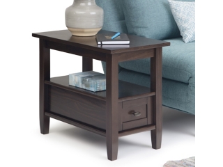 Simpli Home Warm Shaker Narrow Accent Side Table