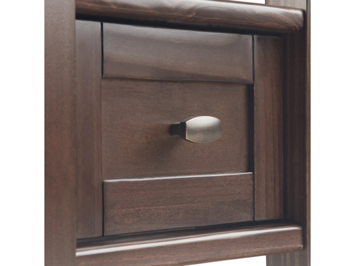 Simpli Home Warm Shaker Narrow Accent Side Table, Tobacco Brown, large