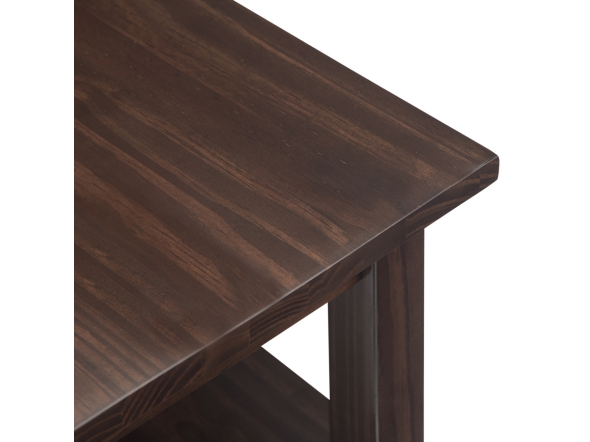 Simpli Home Warm Shaker Narrow Accent Side Table, Tobacco Brown, large