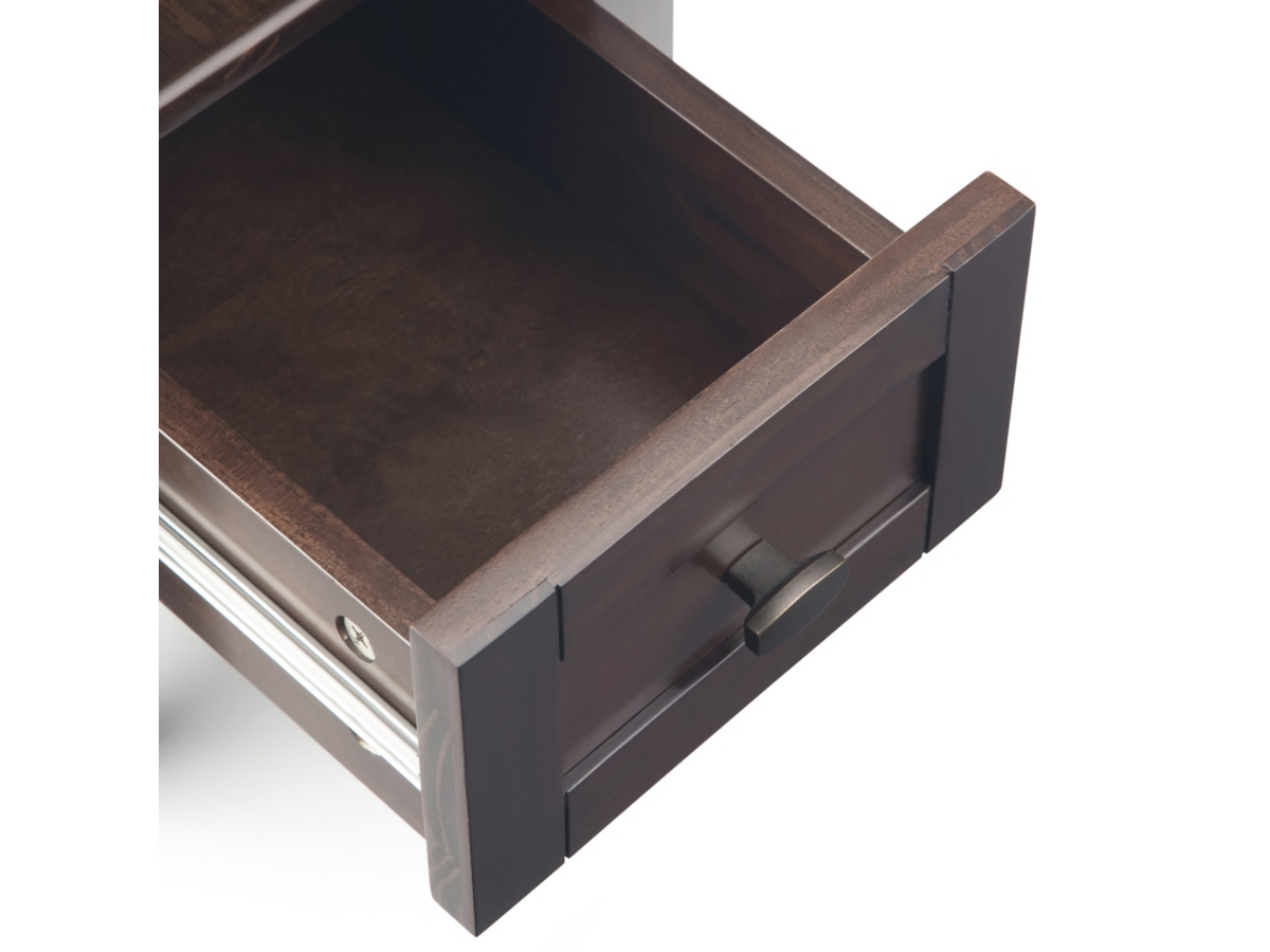 Simpli Home Warm Shaker Narrow Accent Side Table, Tobacco Brown, large