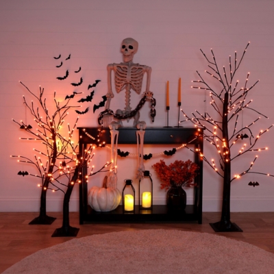 Haunted Hill Farms Set of Trees, Orange