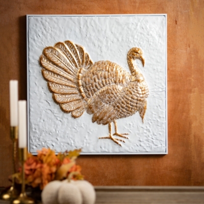 Sullivans Gilded Turkey Wall Art, Gold