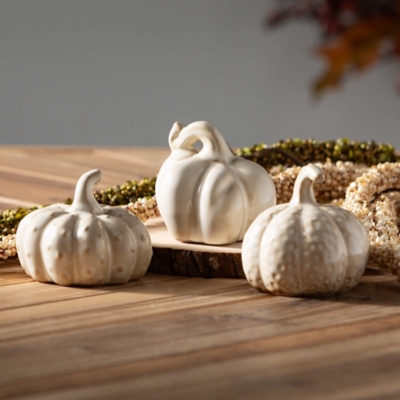 A600082533 Sullivans Stoneware Pumpkin (Set of 3), White sku A600082533