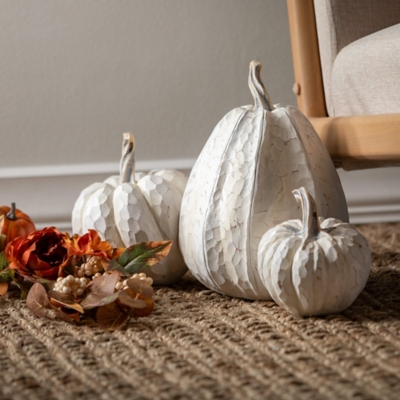 A600082548 Sullivans Pumpkin Trio Décor (Set of 3), White sku A600082548