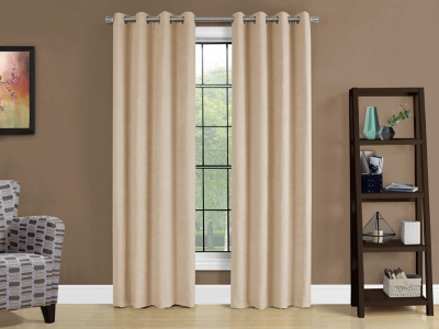 Monarch Specialties Aled Curtain (Set of 2), Brown