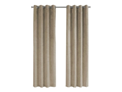 Monarch Specialties Demi Curtain (Set of 2), Cream, large