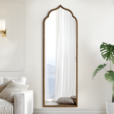 Feronia Oversized 59 Tall Arched Decorative Wall Mirror, Gold