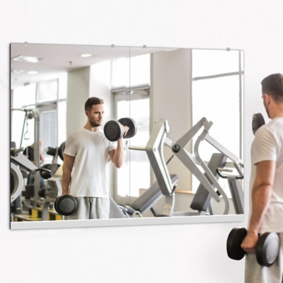 Feronia Rectangular Frameless Wall-Mounted Mirror, , rollover