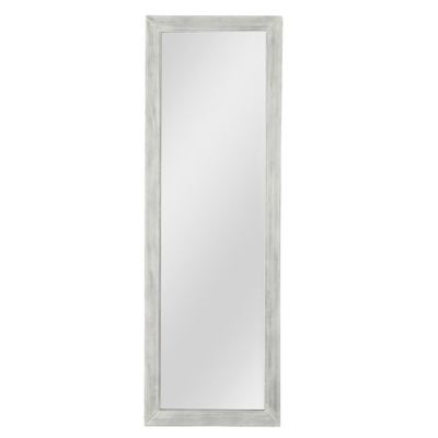 Feronia Rectangle Full Length Decorative Mirror, White, large