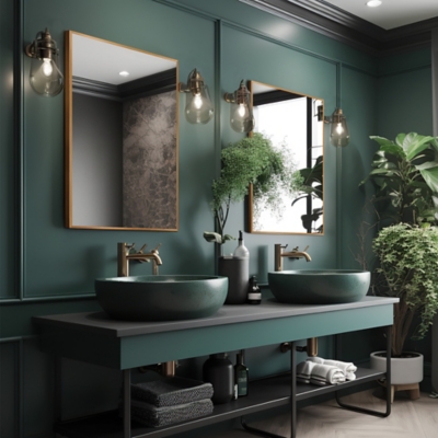 Feronia Rectangular Bathroom Wall Mirrors Set of 2, , large