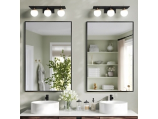 Feronia Rectangular Bathroom Wall Mirrors Set of 2