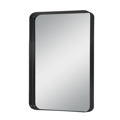 Feronia Medium Deep Frame Decorative Wall Mirror, Black, large