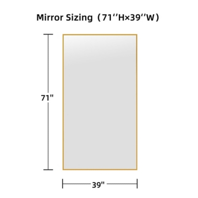 Feronia 71" Rectangular Standing Wall Mirror, , large