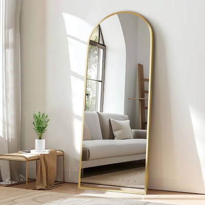 A600082663 Feronia 67 Standing Floor Mirror, Gold sku A600082663