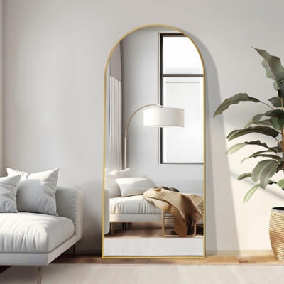 Feronia 63 Standing Floor Mirror, Gold