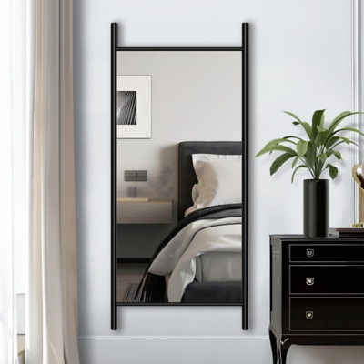 Dulcea 71" Ladder Mirror, Black, rollover