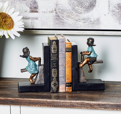 A600082710 Bayberry Lane People Bookends Set of 2, Brown sku A600082710