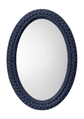 Relaxed Elegance Cambria Braided Oval Wall Mirror, Indigo