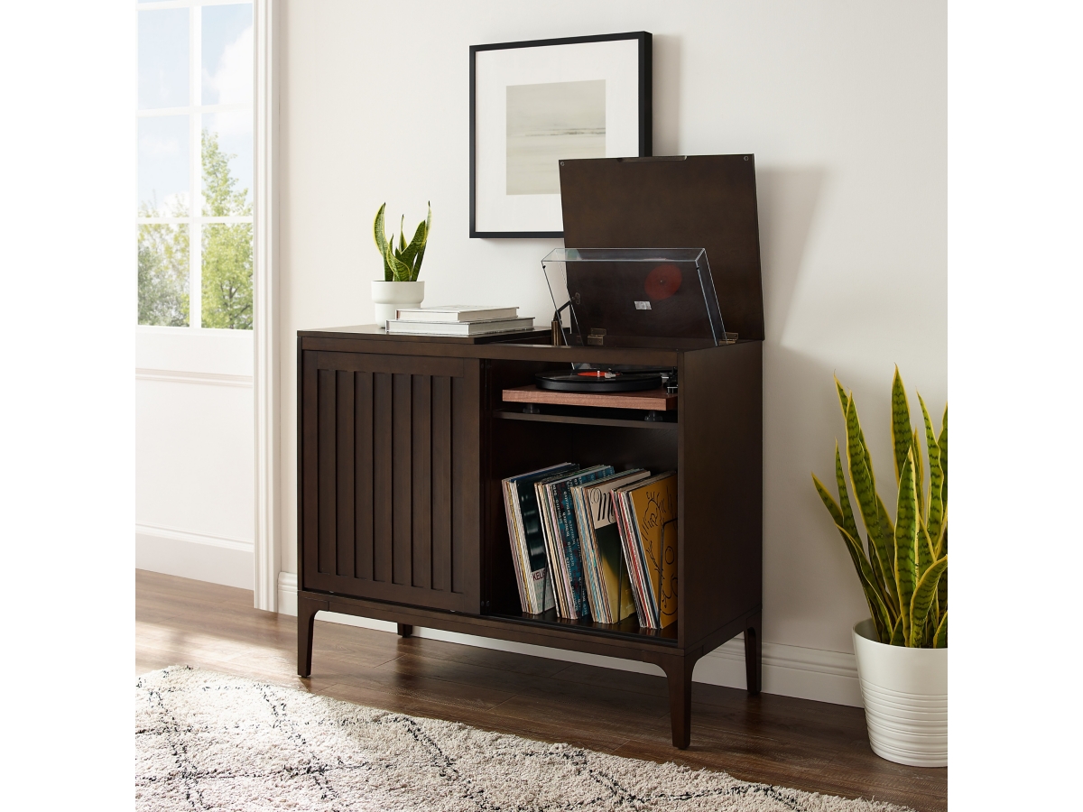 Crosley Furniture Asher Record Storage Media Console | Ashley