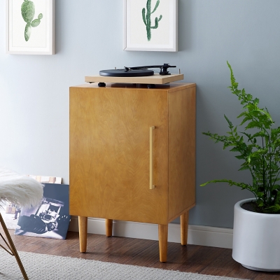 Crosley Furniture Everett Record Player Stand, Acorn