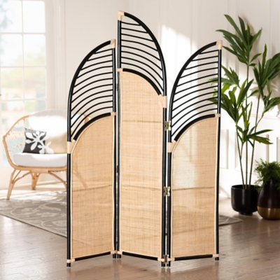 A600082736 bali & pari Rasia Room Divider, Black/Natural sku A600082736