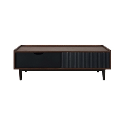 Manhattan Comfort Duane Coffee Table, Dark Brown/Black, large