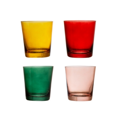 Festive Low Ball Drinking Glass (Set of 4), , large