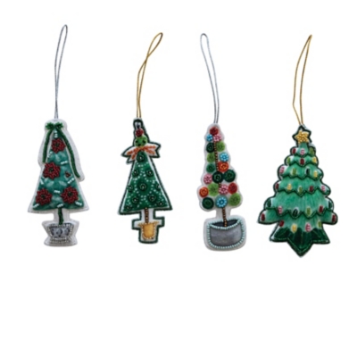 Storied Home Christmas Tree Ornament (Set of 4), , large