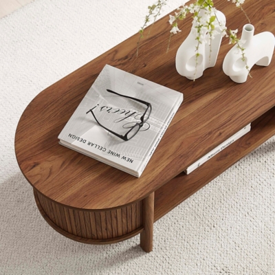Modway Cadence Coffee Table, Walnut, large