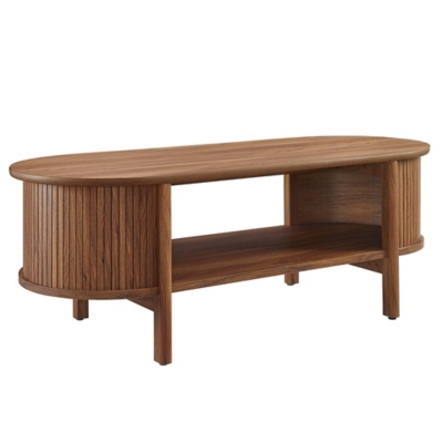 Modway Cadence Coffee Table, Walnut, grid