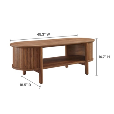 Modway Cadence Coffee Table, Walnut, large