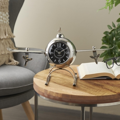 Bayberry Lane Airplane Tabletop Clock, , rollover