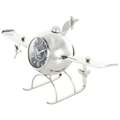 Bayberry Lane Airplane Tabletop Clock, , large